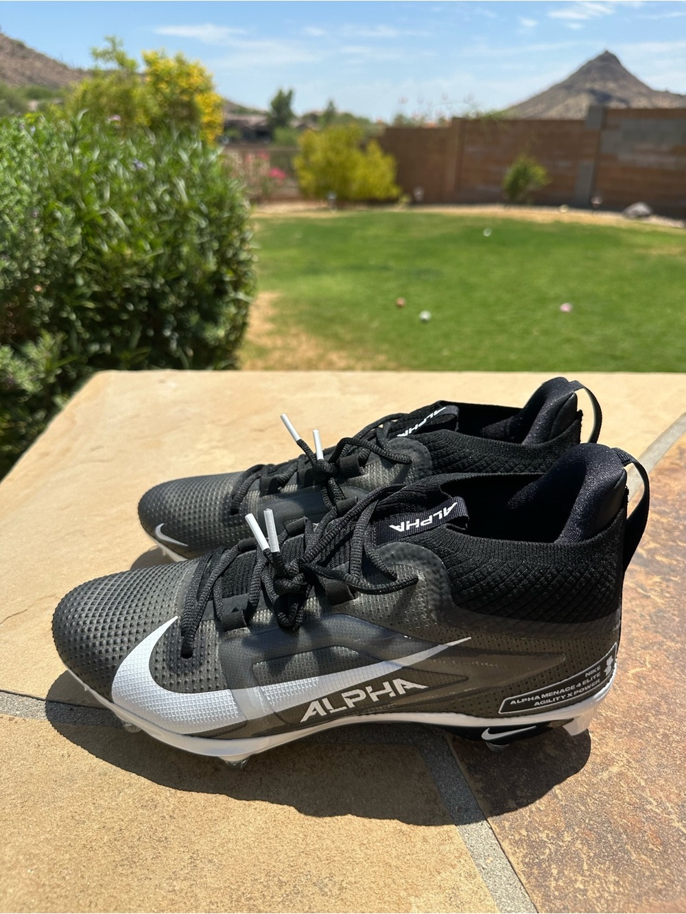 Nike Alpha Menace Elite 4 Detachable Football Cleats IH1229-001 Men’s Size 11